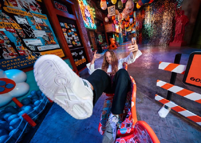 Canal Street glitchy neighborhood immersive experience Dubai indoor attraction House of Hype